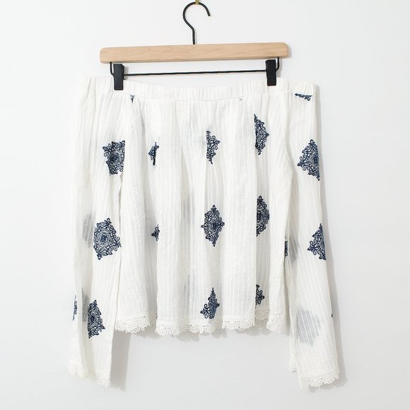 Altar'd State Tops - Altar’d State White Off The Shoulder Blouse